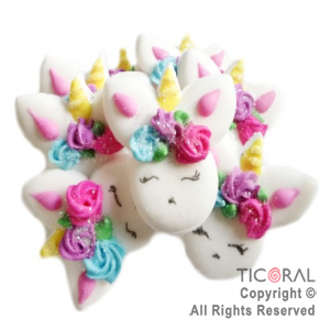 ADORNO CONEJO UNICORNIO x 8